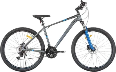 Produktbild von Mountainbike Herren 27,5 Zoll – 21-Gang Shimano Schaltung – Hydraulische Scheibenbremsen – Federgabel mit Lockout – All-Terrain Fahrrad Grau/Blau