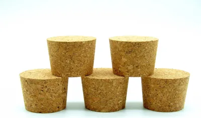 Produktbild von 5 x Natürlich Konischer Korken 56/46mm - Korkstopfen, Flaschenkorken, Fasskorken