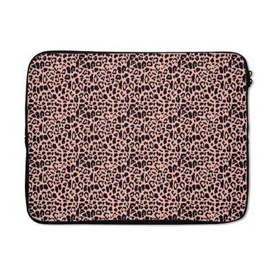 Produktbild von MuchoWow® Laptop Hülle 15 Zoll Leopardenmuster - Rosa - Tiere Laptoptasche - Laptoptasche - Sleeve - Rundum-Schutz