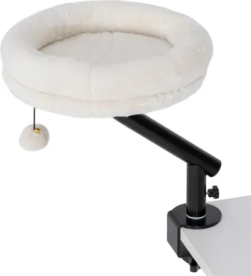 Produktbild von Katzen-Schreibtischbett 360°Drehung für Katzen unter 6 kg Cremeweiß