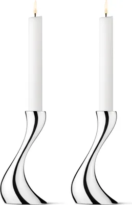Produktbild von Georg Jensen COBRA CANDLEHOLDER STAINLESS STEEL MIRROR SMALL 2 PCS 3586694