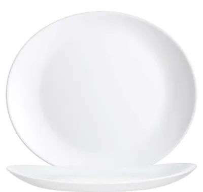 Zdjęcie produktu dla Płaski talerz arcoroc restaurant 30 x 26 cm białe szkło (6 sztuk)