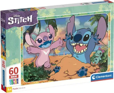 Obrázok produktu pre Clementoni Puzzle Super Color 60 Maxi elementów Stitch edukacyjne puzzle dla dzieci