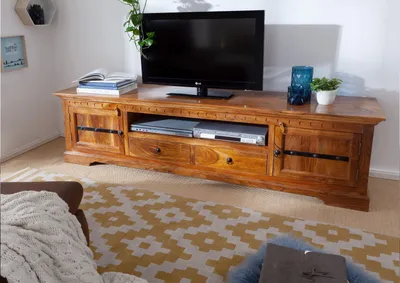 Produktbild von MASSIVMOEBEL24 TV-Board Akazie 200x45x55 honig lackiert OXFORD #0326