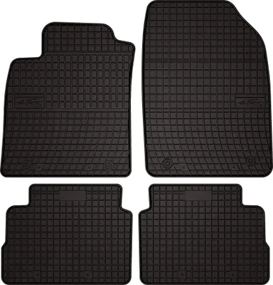 Image de Tapis de sol voiture en caoutchouc pour Opel Vectra C (2002-2008, liftback, hatchback, berline) Noir, lot de 4 pièces, fixations