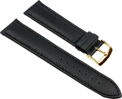 Produktbild von Fancy Classic Ersatzband Uhrenarmband Rindsleder Band schwarz 25455G, Stegbreite:12mm