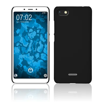 Produktbild von PhoneNatic Case kompatibel mit Xiaomi Redmi 6/6A - Hülle schwarz gummiert Hard-case Cover