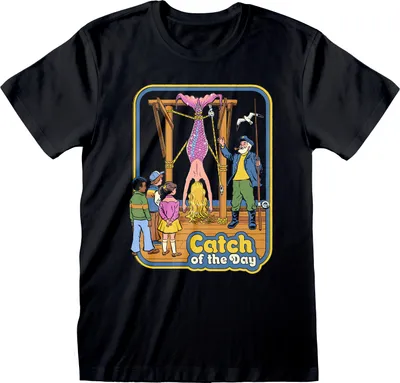 Imagen del producto de Camiseta negra uni "Catch Of The Day" de Steven Rhodes