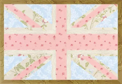 Image de Union Jack - Poster - Rose + cadre amovible, Shinsuke® Maxi MDF chêne, vitre acrylique