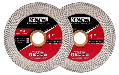 Immagine prodotto di Disco diamantato di taglio, 105 mm x 22,23 mm, confezione da 2 pezzi, per Vetroceramica, piastrelle, gres, marmo