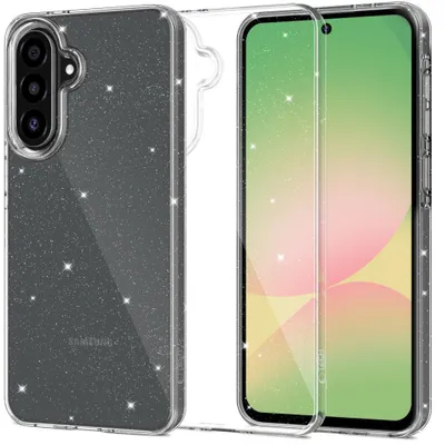 Zdjęcie produktu dla Etui na telefon Galaxy A27 5G, Tech-Protect Flexair, przezroczyste z brokatem