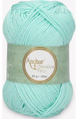 Immagine prodotto di Anchor Creativa Fino – Filato in cotone 100% per uncinetto e lavoro a maglia (colore 00385)