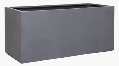 Produktbild von VIVANNO Pflanztrog Fiberglas MAXI Kasten, Graphitgrau matt - 100x45x45 cm