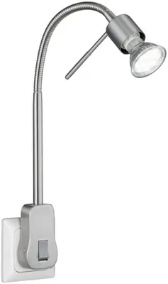 Obrázok produktu pre LED bodové svietidlo LAON strieborné, krokový stmievač, spínač a flexibilné rameno, 40 cm