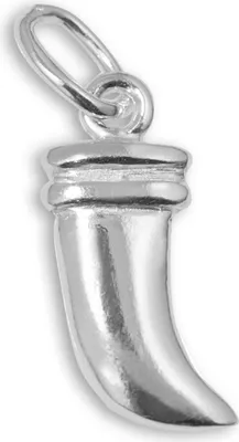 1 Anhänger Wolfzahn, Sterlingsilber, 12 mm