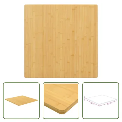 Image de The Living Store Plateau de table 70x70x1,5 cm Bambou