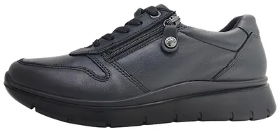 Immagine prodotto di Imac, scarpe sportive da ginnastica con lacci, colore nero, ideali per il tempo libero
