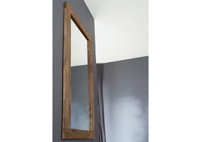 Produktbild von MASSIVMOEBEL24 Spiegel Sheesham 145x3x70  grau geölt NATURE GREY #706