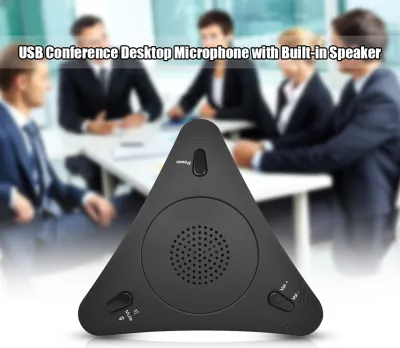 Zdjęcie produktu dla Wielokierunkowy pojemnościowy mikrofon konferencyjny USB do komputera stacjonarnego Mikrofon głośnikowy 360�� Odbiór dźwięku Plug & Play do biznesowych spotkań wideo