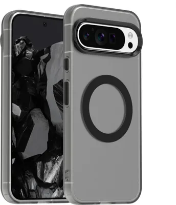 Immagine prodotto di Custodia per Google Pixel 10 / Pixel 10 Pro, compatibile con MagSafe, sottile custodia semi-trasparente opaca antiurto Nero