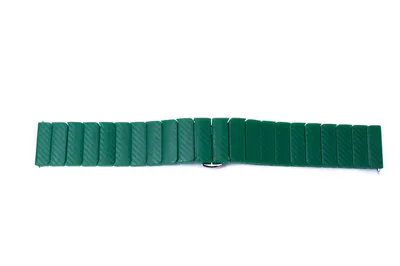 Produktbild von SYSTEM-S Armband 20 mm aus PC mit Butterfly Faltschließe für Smartwatch in Grün