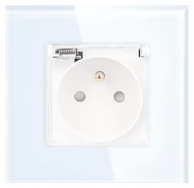 Produktbild von DC Smart Home Badezimmer Steckdose mit Klappe weiß IP44