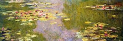 Obrázek produktu pro Claude Monet art print obrázek - Lekníny, 1919 (30 x 91 cm)