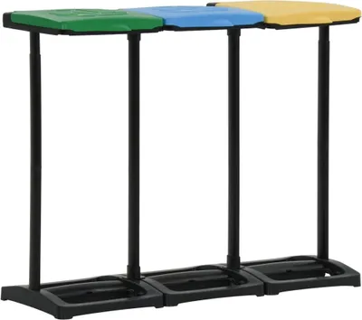 Image de Supports avec couvercle pour sacs poubelle 240-330 L PP