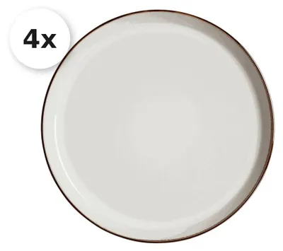 Produktbild von Speiseteller 26,5cm 4er Set Visby weiss