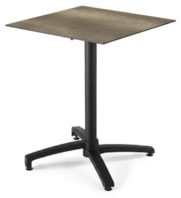 Produktbild von Terrassentisch 70 cm, klappbar, Laminat Eiche geräuchert - Oviala Opéra