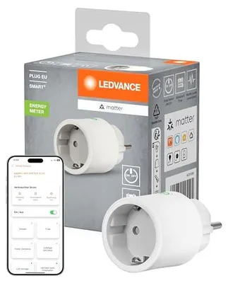 Produktbild von LEDVANCE SMART+ Indoor Plug Smarte Steckdose Matter WiFi Alexa Google Apple Weiß