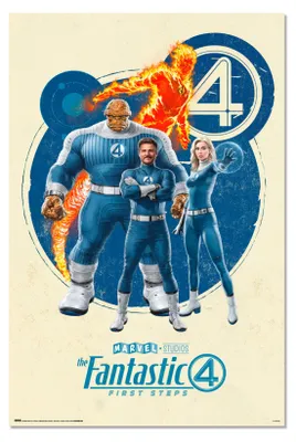 Produktbild von Erik Editores Marvel The Fantastic Four Plakat Blau  Blau One Size
