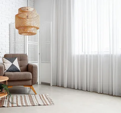 Produktbild von Weiße, leicht transparente Vorhänge mit Faltenband, 240 x 300 cm