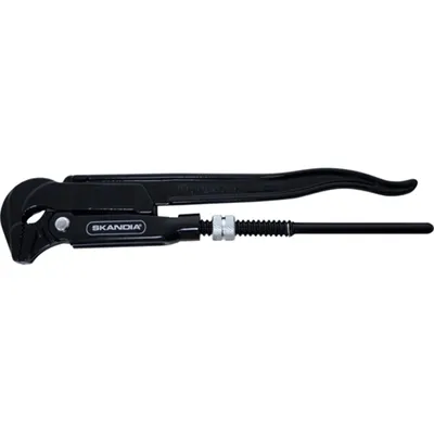 Produktbild von Rohrzange 300 mm, 45 mm Spannbereich, stufenlos verstellbar, 90° angewinkelte Backe, Typ 83812010