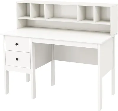 Imagen del producto de Escritorio para ordenador con almacenamiento, mesa de trabajo con cajones y 5 compartimentos, estación de trabajo para ordenador para oficina o hogar, 120 x 60 x 110 cm, blanco