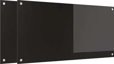 Zdjęcie produktu dla vidaXL Panel kuchenny 2 szt. czarny 100 x 50 cm Szkło hartowane