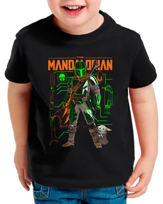Produktbild von A.N.T. Mando Schematics Kinder T-Shirt yoda mando kopfgeldjäger