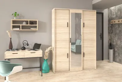 Produktbild von FurMeb24 Schiebeschrank Arimo 150 x 210 x 60 cm - Sonoma