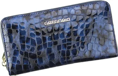 Image de Grand portefeuille élégant Gregorio en cuir pour femmes
