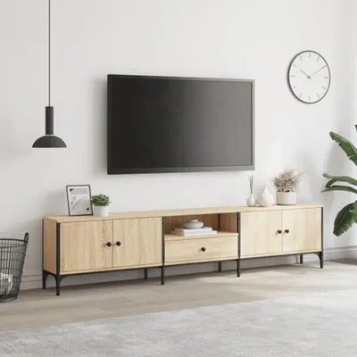 Produktbild von "Winterschlussverkauf "TV-Schrank Industriestil - CLORIS - Fernsehenschrank - mit Schublade Sonoma-Eiche 200x25x44cm Holzwerkstoff - NeuMöbel5307189