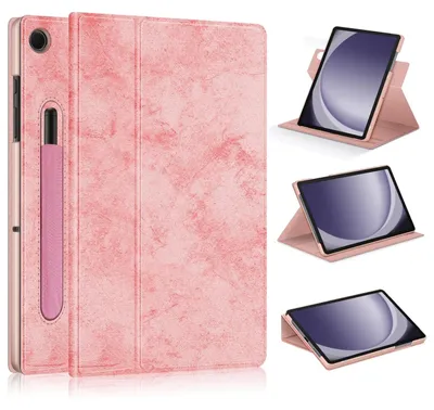 Immagine prodotto di Per Samsung Galaxy Tab A9 Plus Design Rotazione di 360 gradi Custodia intelligente in  Rosa