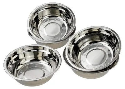Produktbild von Rührschüssel aus Edelstahl, Salatschüssel, Metallvorbereitungs-Schalen, 6-teilig
