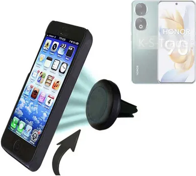 Produktbild von K-S-Trade kompatibel mit Honor 90 Auto Handy Halterung KFZ Halter Lüftungsgitterhalterung Air Vent mount Smartphone Halter