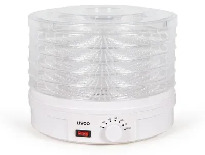 Dörrautomat 245 W, 5 Böden, 35–70 °C, rund, weiß