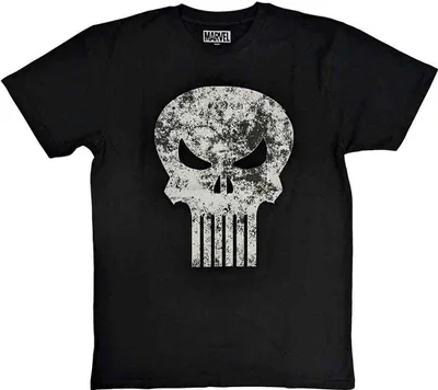 Produktbild von The Punisher T-Shirt Distressed Logo Marvel Comics Schädel Totenkopf Skull