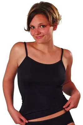 Produktbild von HERMKO 7560 Damen Trägerhemd aus der sehr weichen Buchenholzfaser Modal, Farbe:schwarz, Größe:40/42 (M)