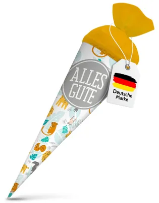 Produktbild von itenga Geschwister Schultüte 35cm "Afrikanische Tiere" Aufkleber "Alles Gute"