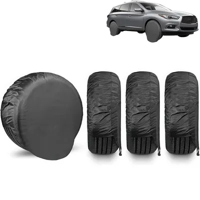 Produktbild von Radabdeckung 4 Stück, Wasserdichte Schutzabdeckungen für Reifen, Schwarze Reifenschutzhülle für Wohnmobile (27-29 Zoll)
