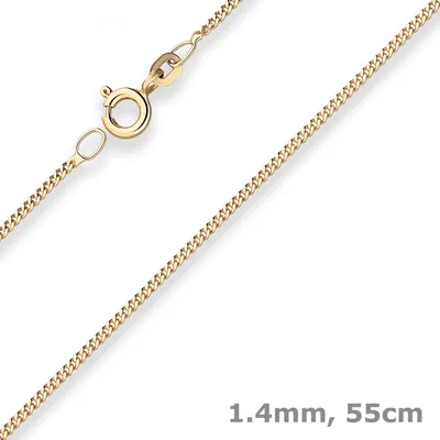 Produktbild von 1,4mm Panzerkette Goldkette Collier Halskette aus 333 Gold Gelbgold 55cm