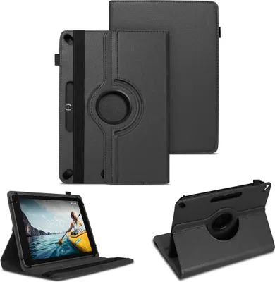 Produktbild von Tablet Schutzhülle für Medion Lifetab E10414 Tasche Hülle Case Cover 360 DrehbarFarben:Schwarz